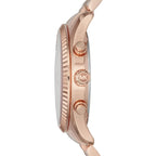 Michael Kors Lexington Chronograph White Dial Rose Gold Men's Watch - MK8313