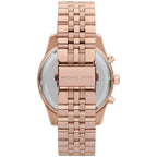 Michael Kors Lexington Chronograph White Dial Rose Gold Men's Watch - MK8313