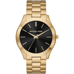 Michael Kors Oversized Slim Runway Balck Dial Gold Men's Watch - MK8621