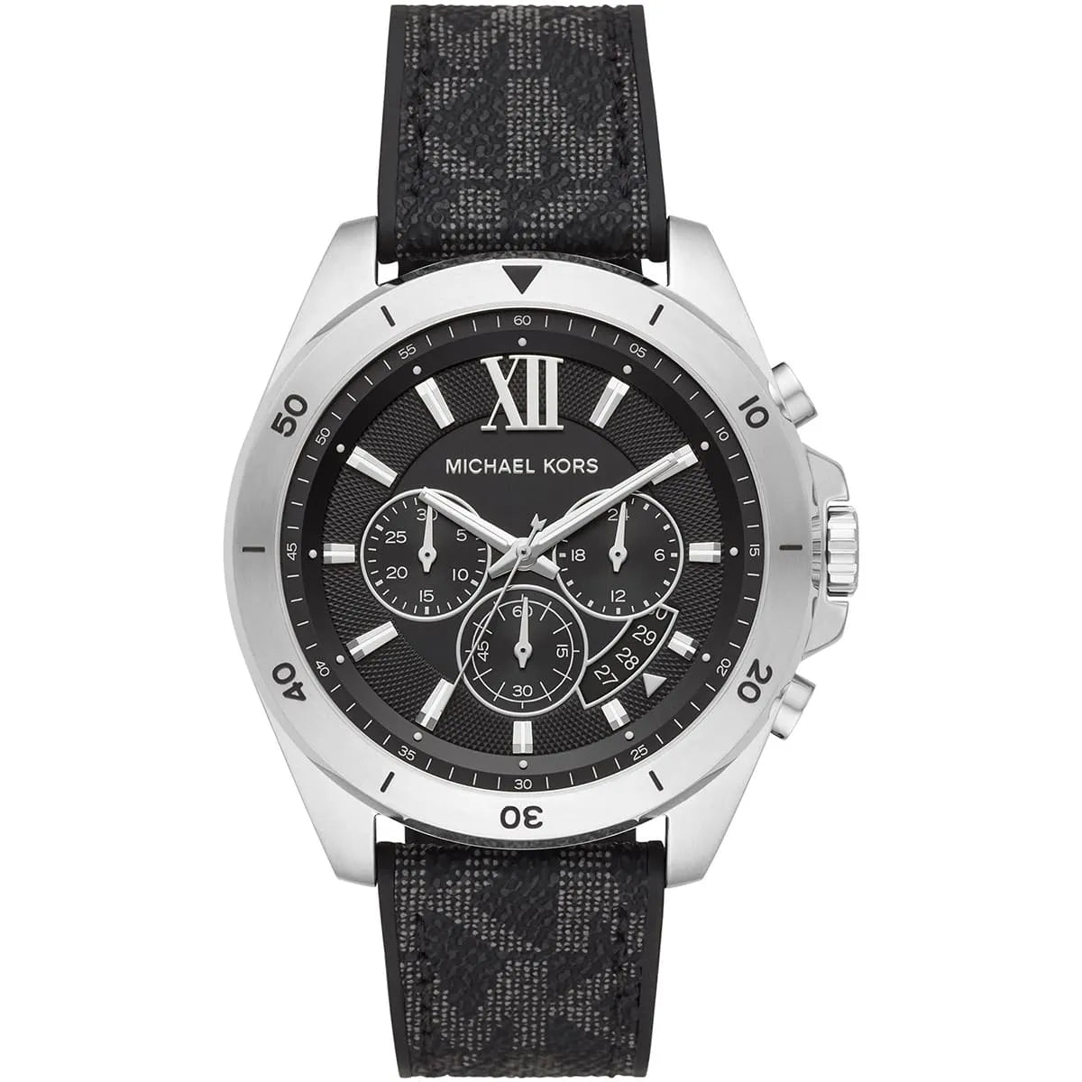 Michael Kors Oversized Brecken Chronograaf Herenhorloge met Zwarte PVC/Siliconen Band - MK8850 Hoofdafbeelding