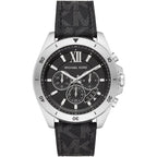 Michael Kors Oversized Brecken Chronograph Black PVC/Silicone Strap Men's Watch - MK8850