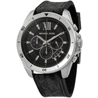 Michael Kors Oversized Brecken Chronograph Black PVC/Silicone Strap Men's Watch - MK8850