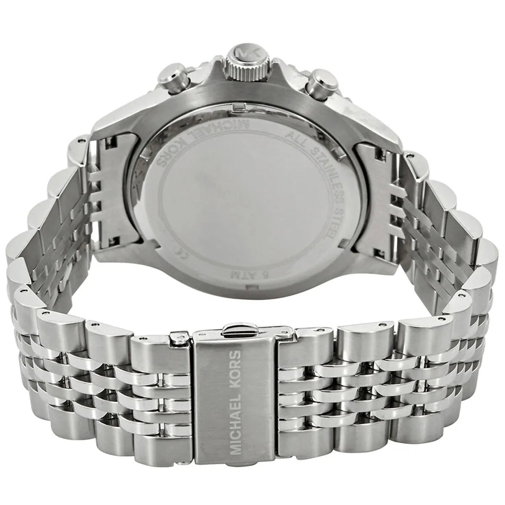 Michael Kors Bayville Chronograph Navy Blue Dial Silver Men's Watch -  MK8896