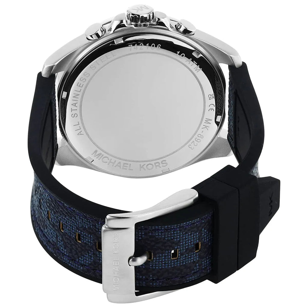 Michael Kors oversized herenhorloge met Brecken-logo en zilverkleurige kast - MK8923