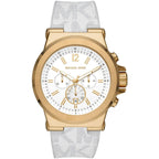 Michael Kors Dylan Chronograph White Dial White Silicone/Rubber Strap Men's Watch - MK8937