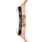 Michael Kors Lennox Chronograph Black Dial Rose-gold Men's Watch - MK8940