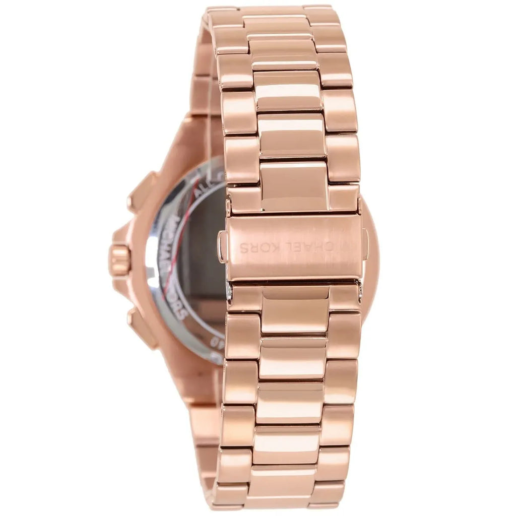 Michael Kors Lennox Chronograph Black Dial Rose-gold Men's Watch - MK8940