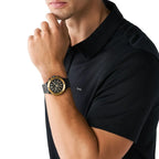 Michael Kors Oversized Lennox Chronograph Black/Gold Men's Watch - MK8941