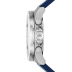 Michael Kors Brecken Chronograph Navy Blue Dial PVC Blue/white Sporty Strap MEn's Watch - MK8950