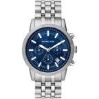 Michael Kors Hutton Chronograph Blue Dial Silver Men's Watch - MK8952