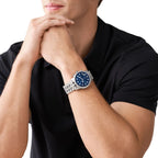Michael Kors Hutton Chronograph Blue Dial Silver Men's Watch - MK8952