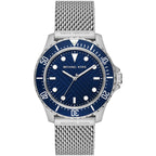 Michael Kors Oversized Slim Everest Silver-Tone Mesh Men's Watch - MK9082