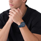 Michael Kors Oversized Hutton Navy-Tone Men's Watch - MK9088