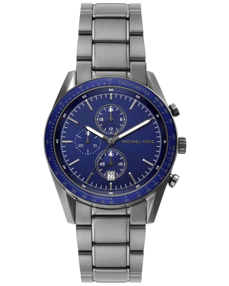 Michael Kors Warren Chronograaf Herenhorloge met Marineblauwe Wijzerplaat en Gunmetal - MK9111 Hoofdafbeelding