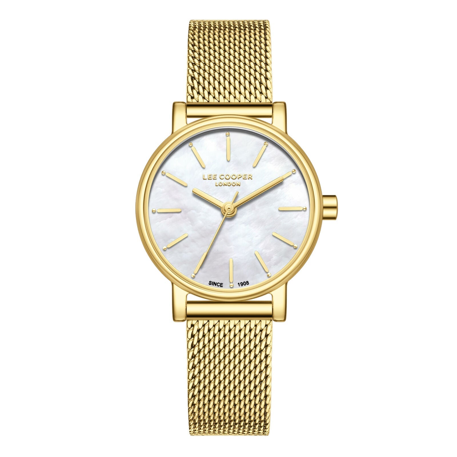 Lee Cooper Louna White MOP Dial Gold Mesh Watch - LC08292.120 Hoofdafbeelding