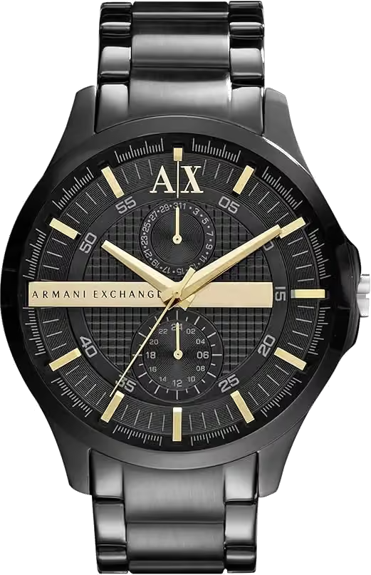 Armani Exchange Hampton 46mm Black Dial Stainless Steel Multifunction Men's Watch AX2121