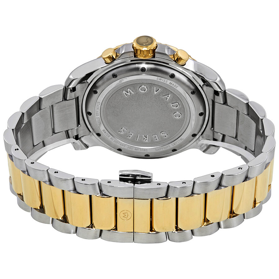 Movado Series 800 Swiss Chronograph Green Two Tone Gold Watch 2600148
