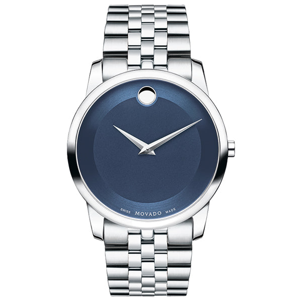 Movado Museum Classic Silver Blue Dial Watch 606982