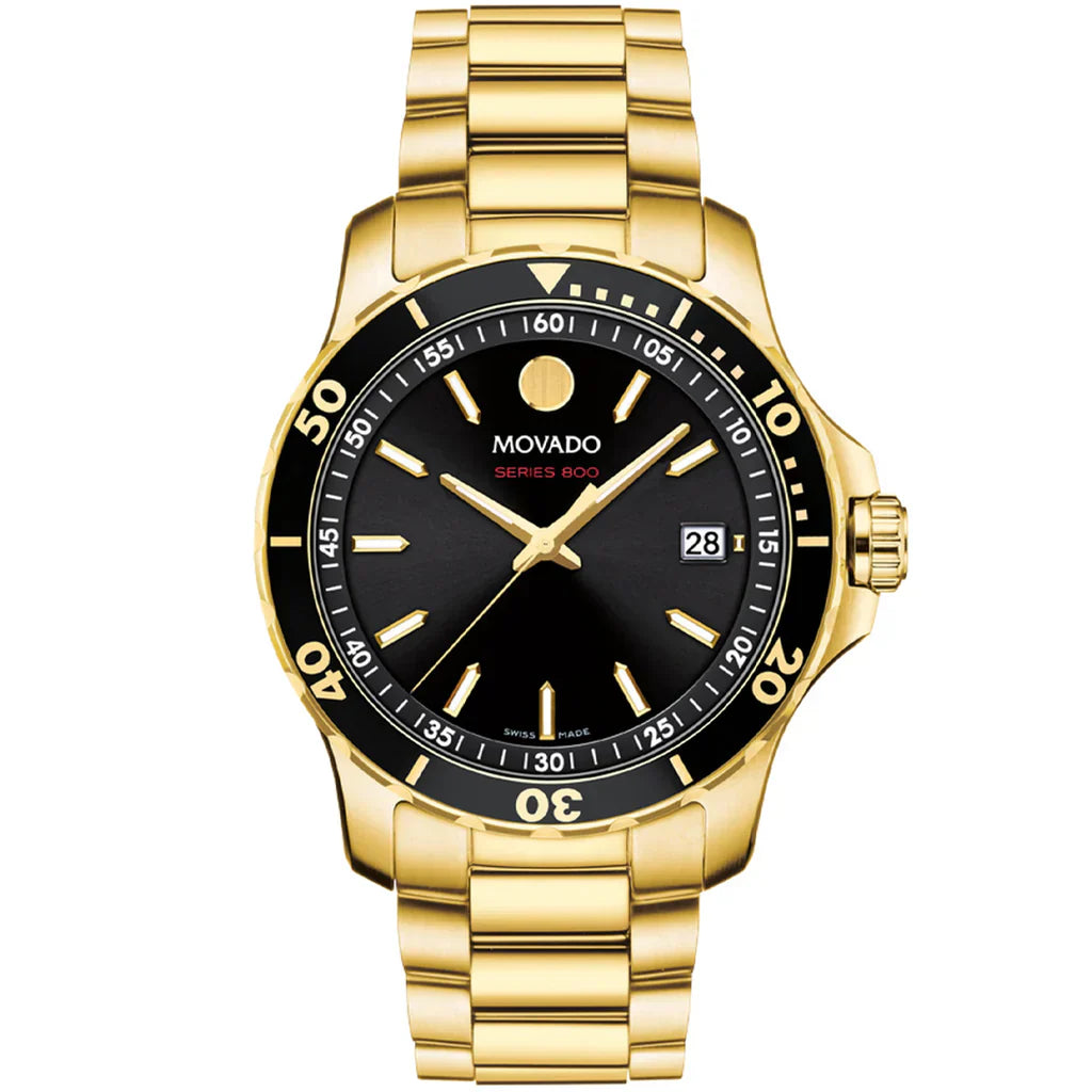 Movado Series 800 Swiss Chronograph Performance Gold Tone Watch 2600145 Main image