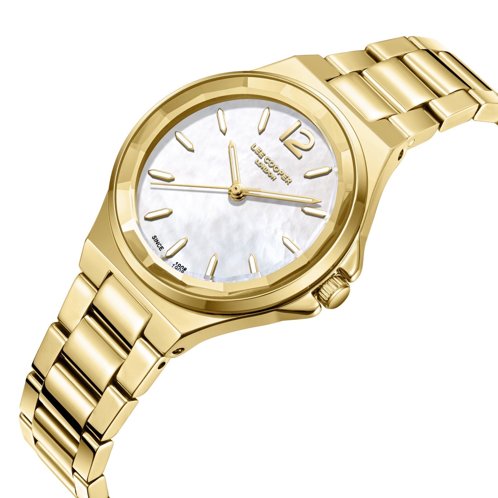 Lee Cooper Classic White MOP Dial Gold Watch - LC08286.120 Secundaire afbeelding
