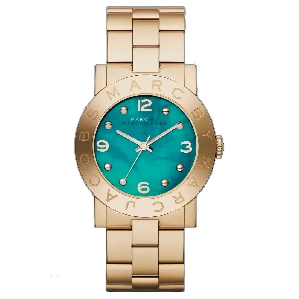 Marc By Marc Jacobs Amy Turquoise Dial Gold Plated Watch MBM8624 Hoofdafbeelding