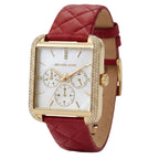 Michael Kors Pyper Red Leather Strap Women's Watch - MK2770