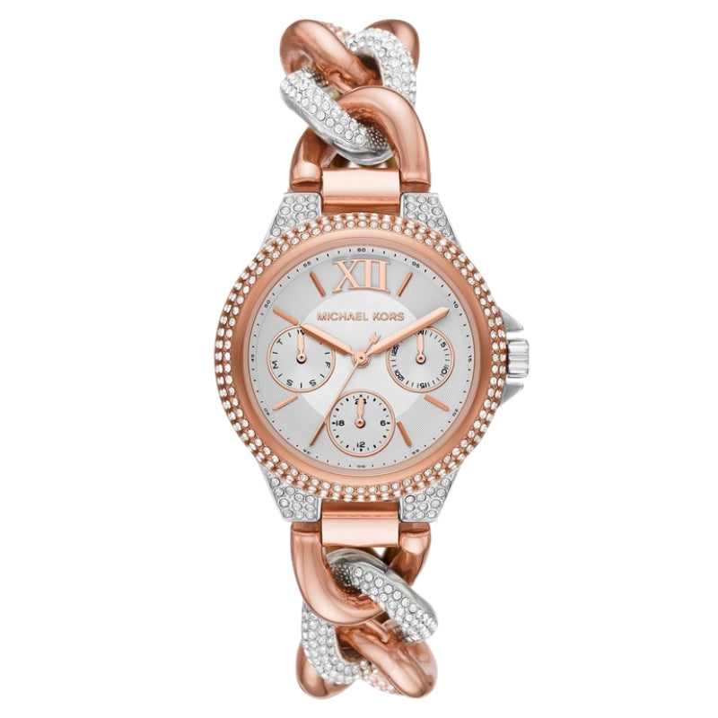 Michael Kors Camille Quartz Crystal Silver Dial Ladies Watch MK6843 Hoofdafbeelding
