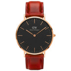 Daniel Wellington St. Mawes 28mm Black Dial Genuine Leather Women's Watch - DW00100221