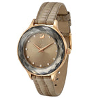 Swarovski Octea Nova Sapphire Glass Bezel Taupe Dial Rose Gold Tone Women's Watch 5649999
