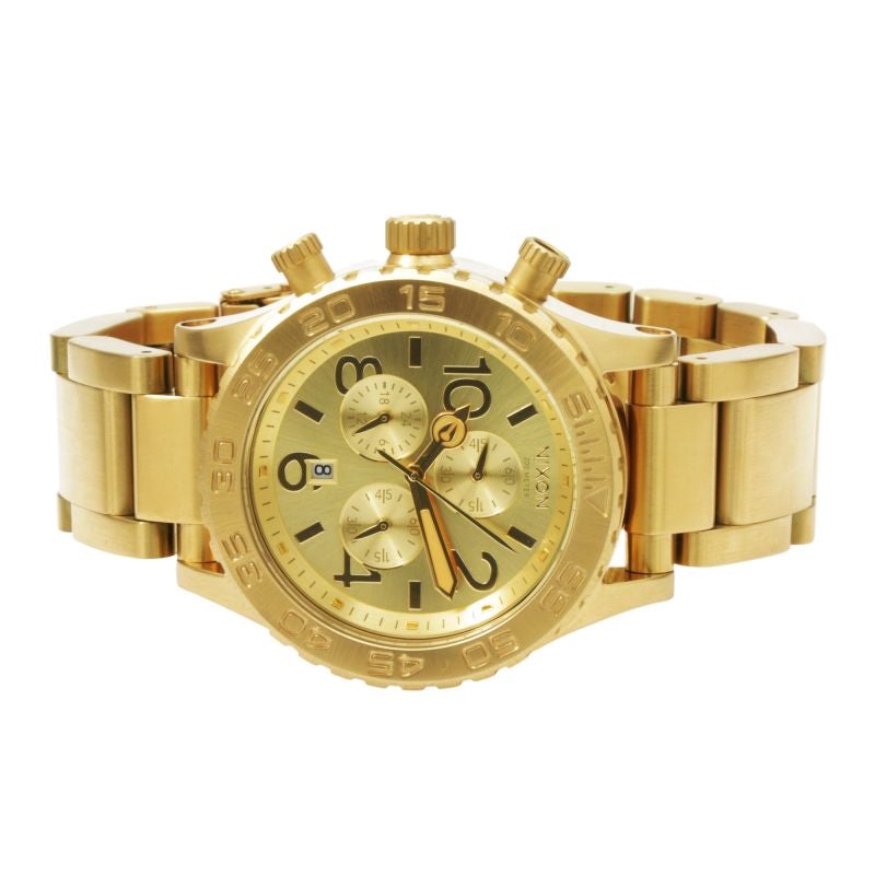 Nixon 42-20 Chrono Champagne Dial Gold Tone Men's Watch A037-502 Secundaire afbeelding