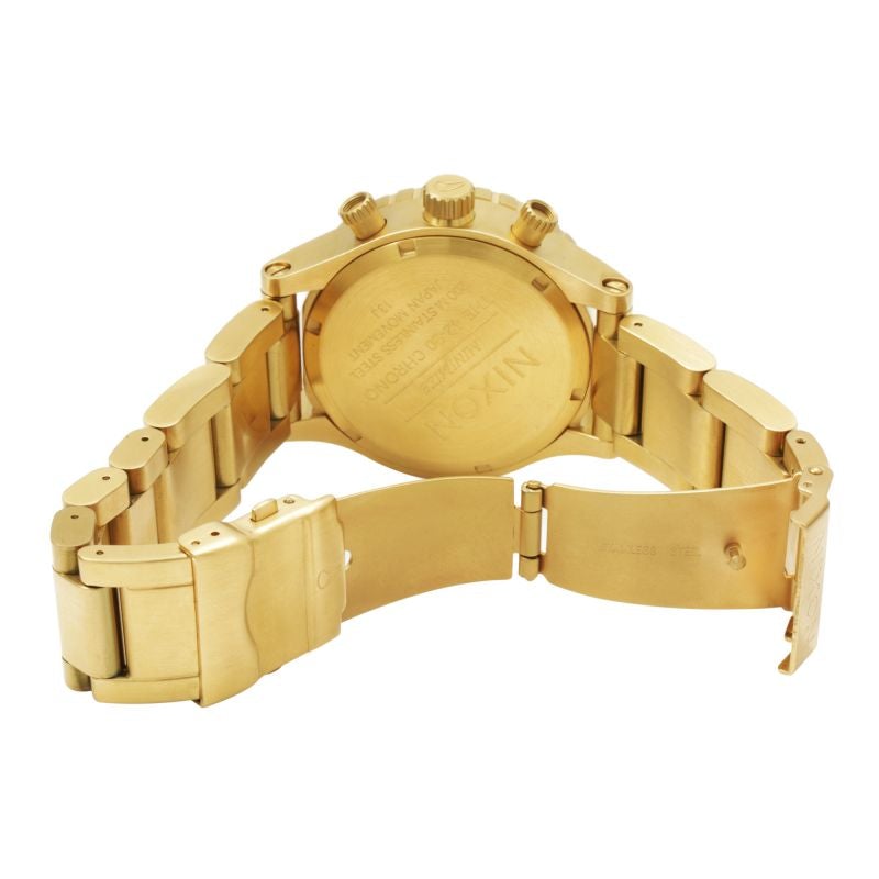 Nixon 42-20 Chrono Champagne Dial Gold Tone Men's Watch A037-502 (Defect)