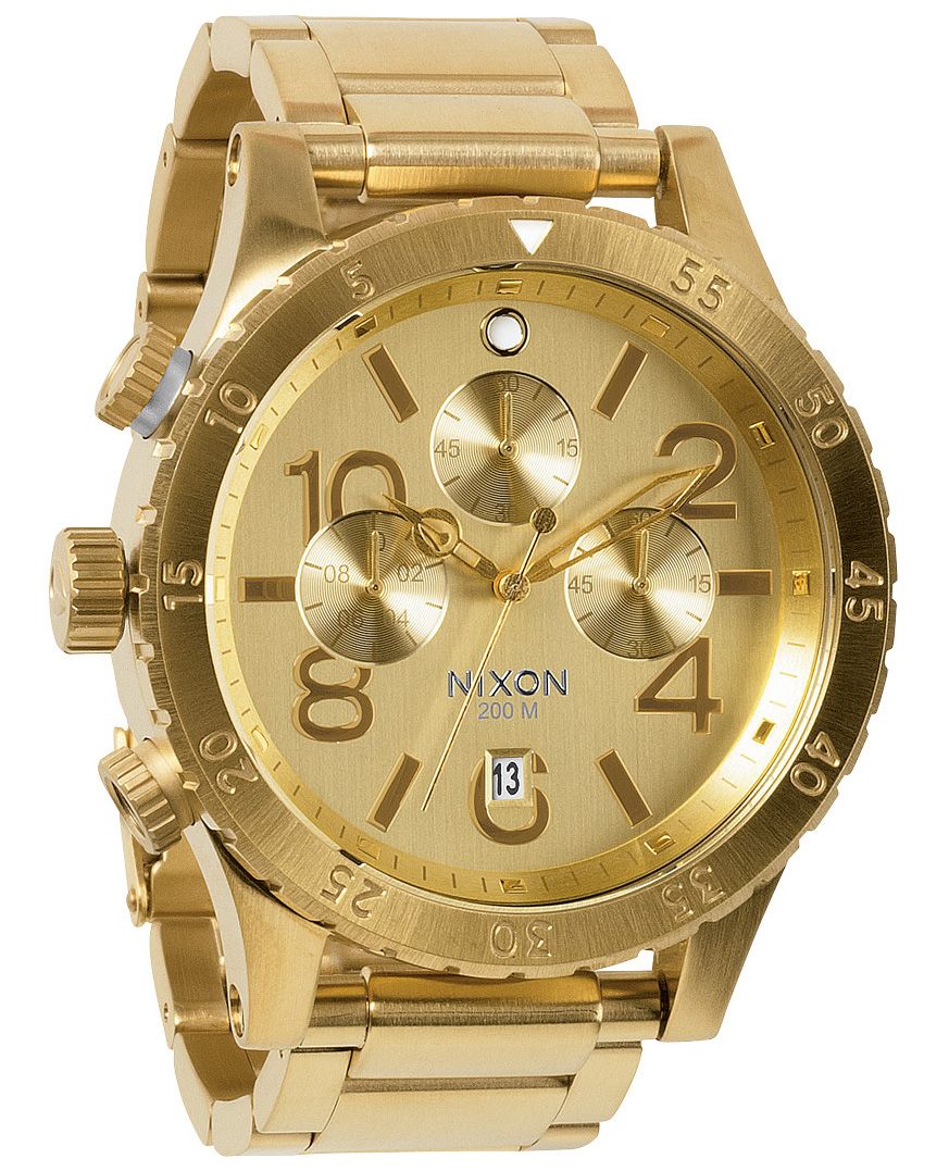 Nixon 48-20 Chrono Gold Tone Dial Men's Watch A486-502 (Minor Defect) Secundaire afbeelding