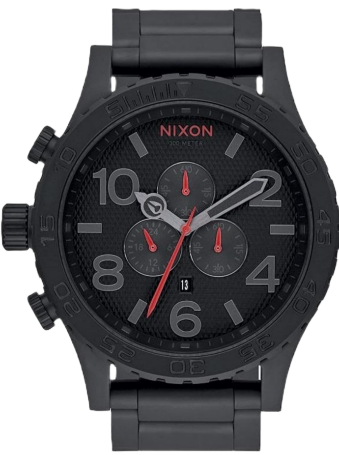 Nixon 51-30 Chrono Zwart Rood Herenhorloge A083-2298 Hoofdafbeelding