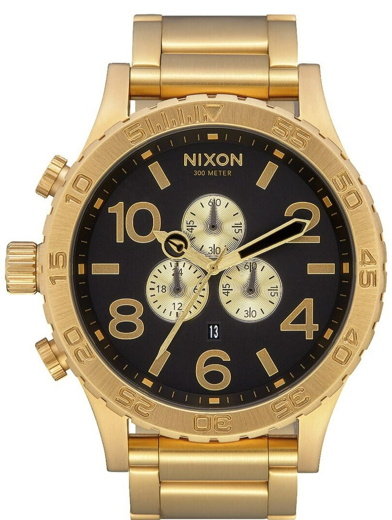 Nixon 51-30 Chrono Goud & Zwart Herenhorloge A083-510 Hoofdafbeelding