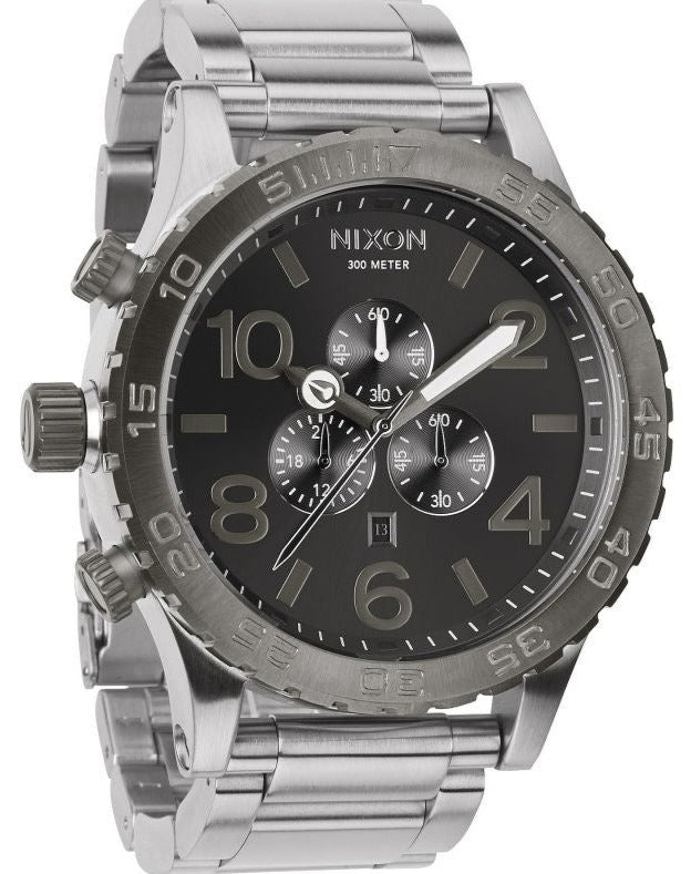Nixon 51-30 Chrono Silver Gunmetal Herenhorloge A083-1762 Hoofdafbeelding