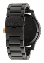 Nixon 51-30 Chronograph Matte Black & Gold Men's Watch A083-1041
