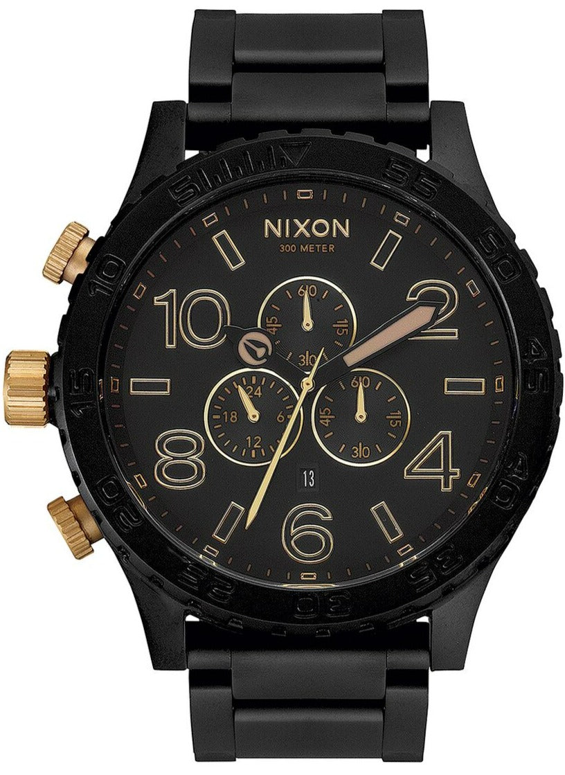 Nixon 51-30 Chronograph Matte Black & Gold Men's Watch A083-1041 (Defect) Hoofdafbeelding