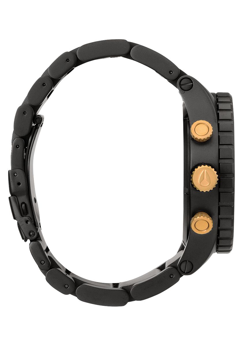 Nixon 51-30 Chronograph Matte Black & Gold Men's Watch A083-1041 (Defect) Secundaire afbeelding