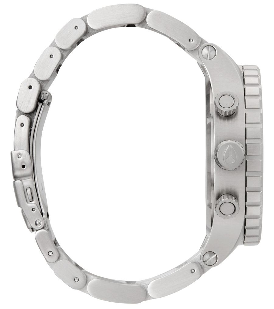 Nixon 51-30 Chronograaf Herenhorloge met witte wijzerplaat en roestvrijstalen kast A083-100 Secundaire afbeelding