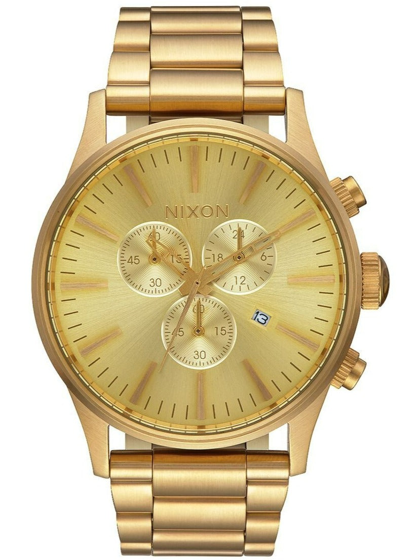 Nixon Sentry Chrono Gouden Herenhorloge A386-502 Hoofdafbeelding