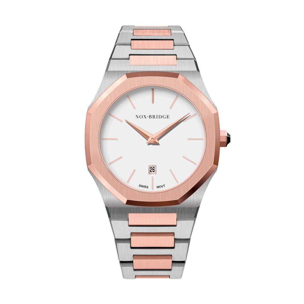 Noxbridge Revo White Dial Two-Tone Watch ECC40TT Main image