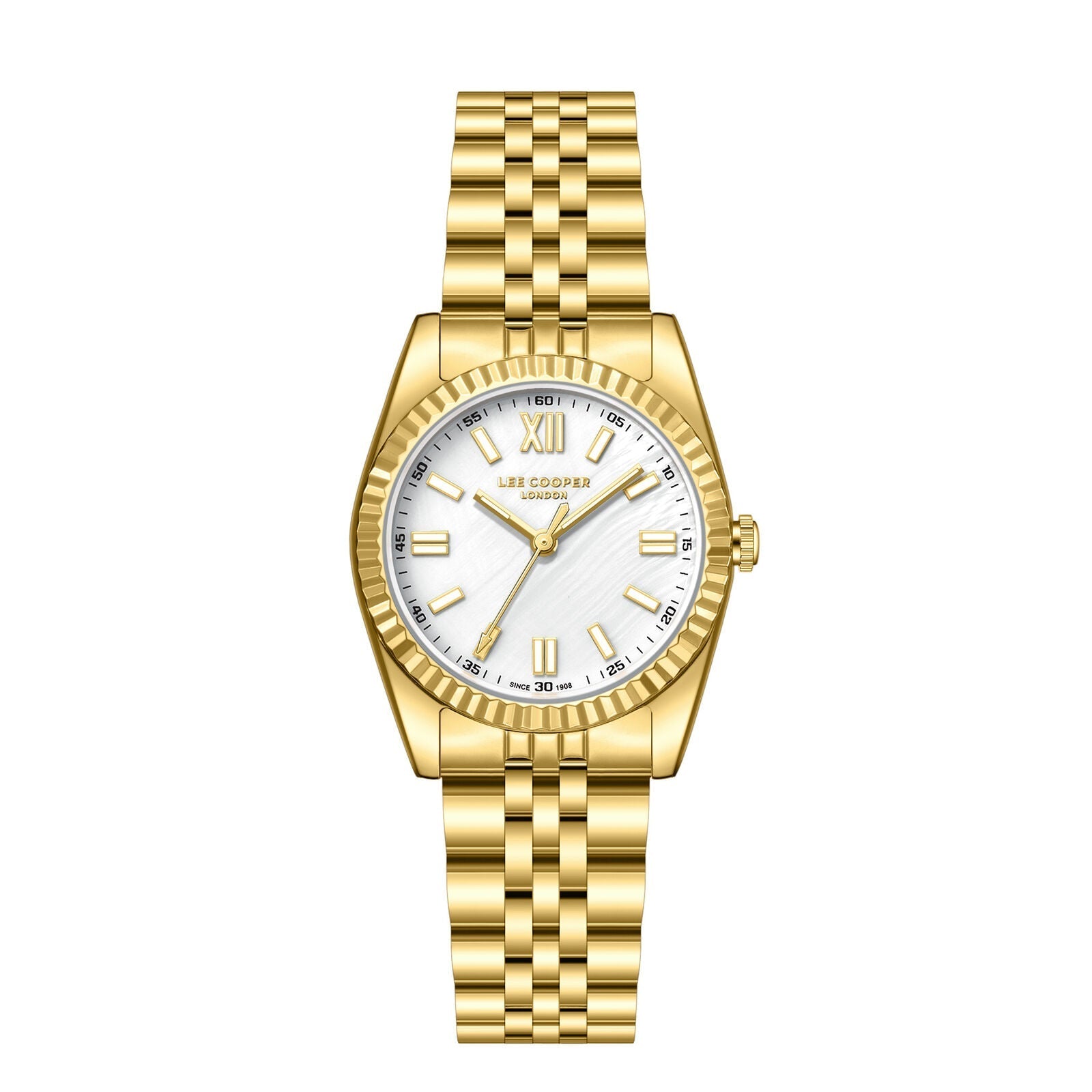 Lee Cooper Fashion White Dial Gold Watch - LC08303.120 Hoofdafbeelding