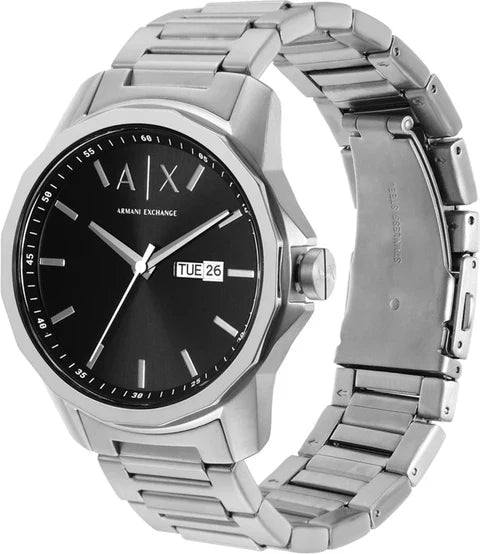 Armani Exchange Banks Day-Date Black Dial Watch - AX1733 Secondary image