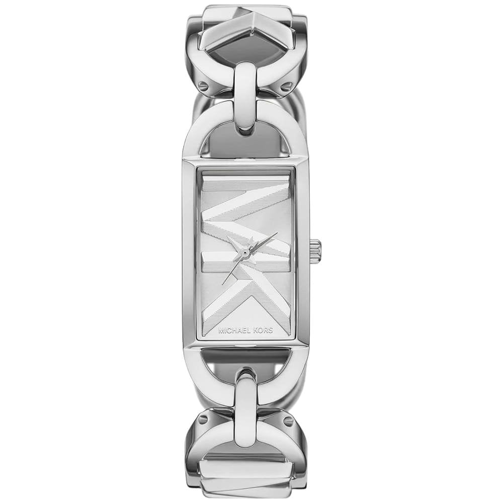 Michael Kors Mini Empire Rectangular Silver Women's Watch - MK7407 Hoofdafbeelding
