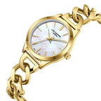 Lee Cooper Classic White MOP Dial Gold Link Bracelet Watch - LC08291.120