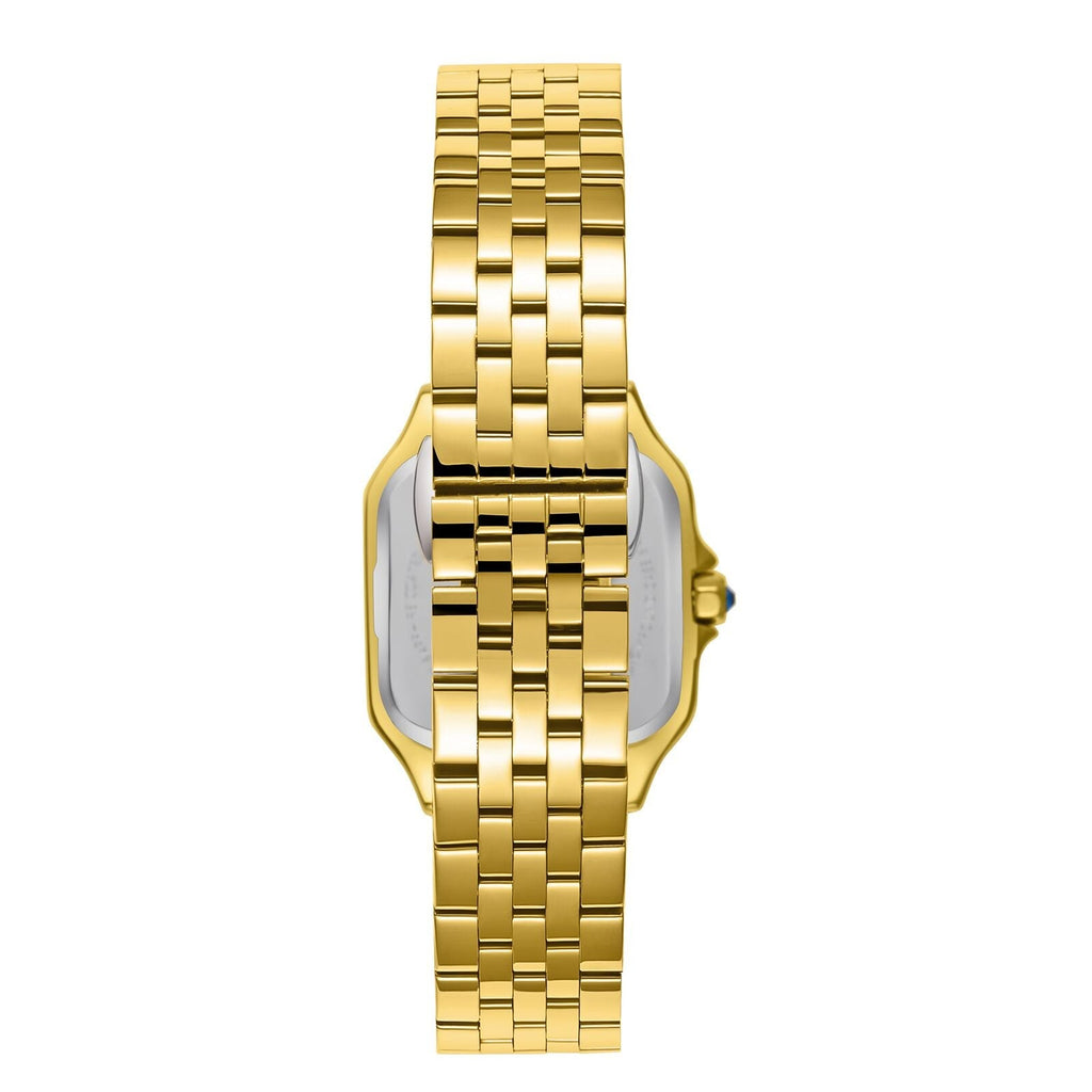 Beverly Hills Polo Club Roman Numeral All Gold Square Watch BP3755C.130