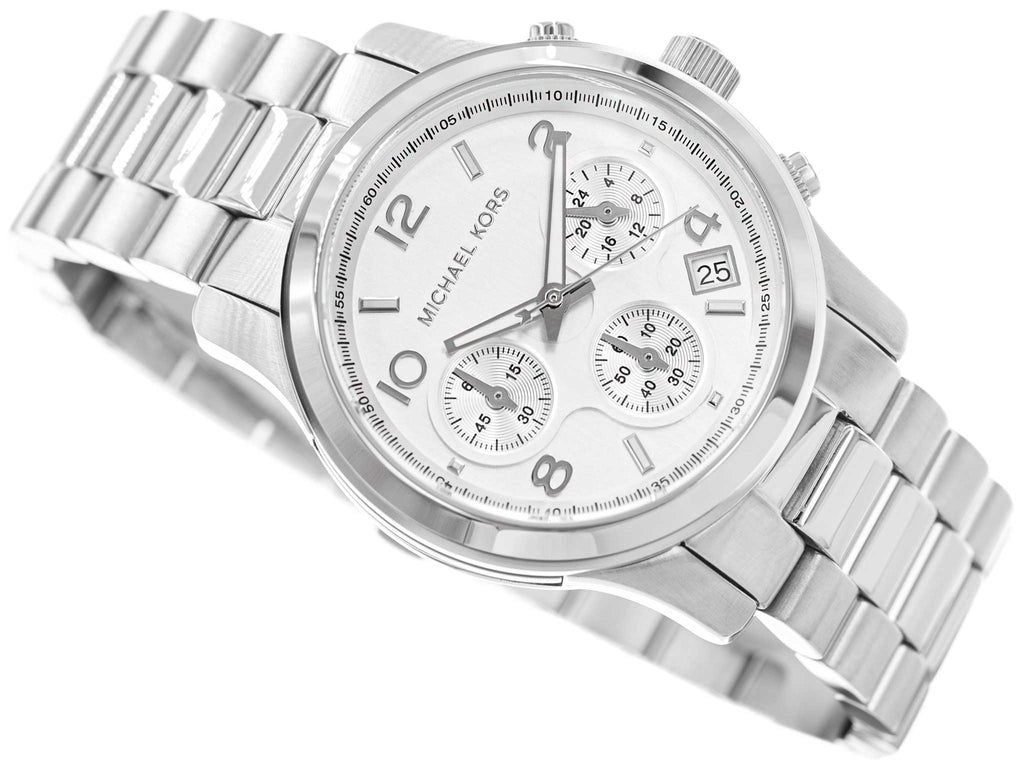Michael Kors Iconic Runway Chronograph Silver Women's Watch - MK7325 Secundaire afbeelding