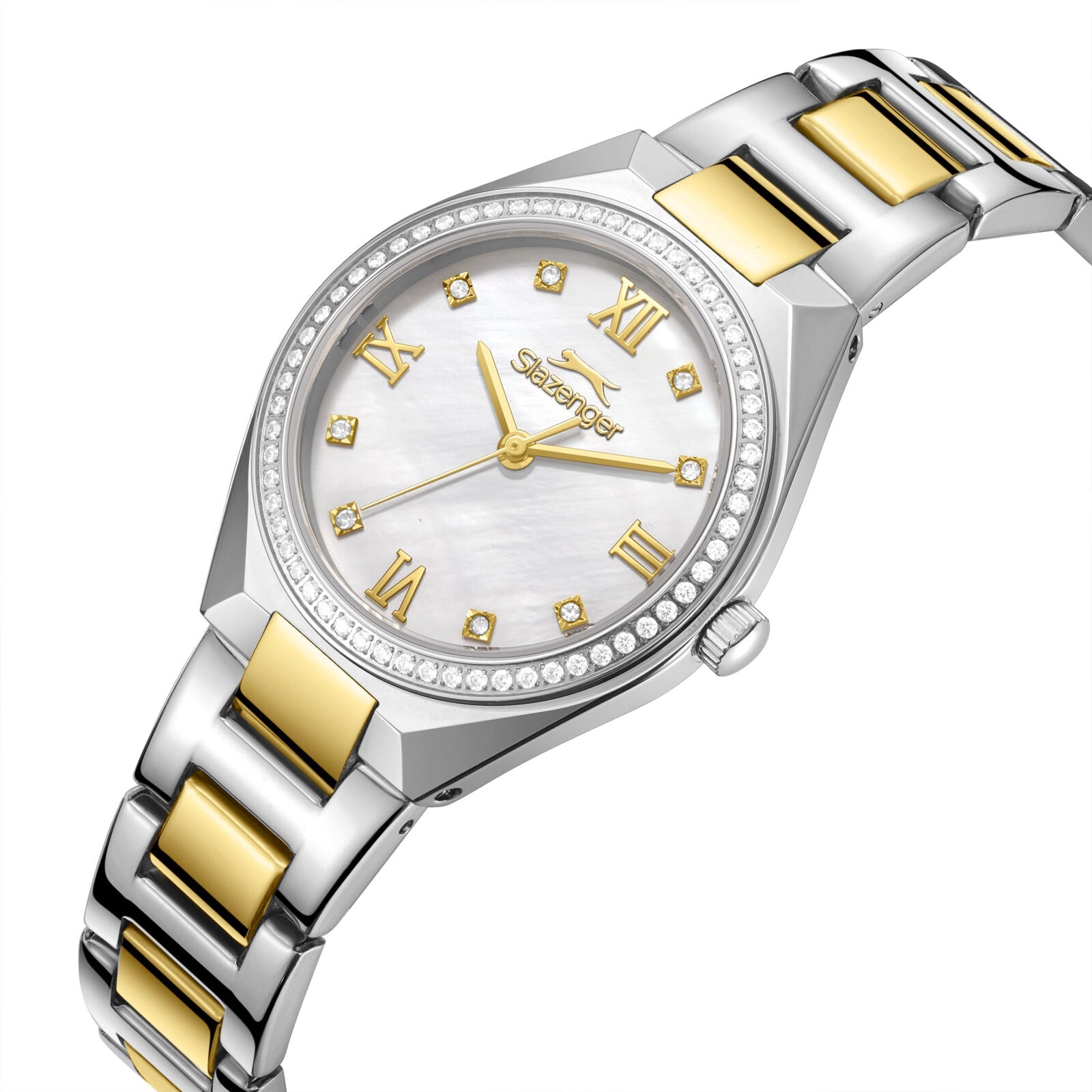 Slazenger Crystals White Dial Two Tone Watch - SL.09.2590.3.220 Secondary image