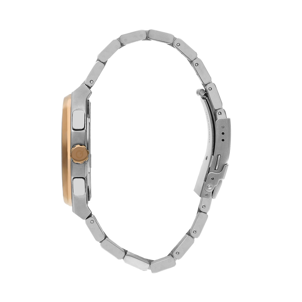 Quantum Adrenaline Patterned Multi-Function Blue Dial Two-Tone Watch ADG1032.590