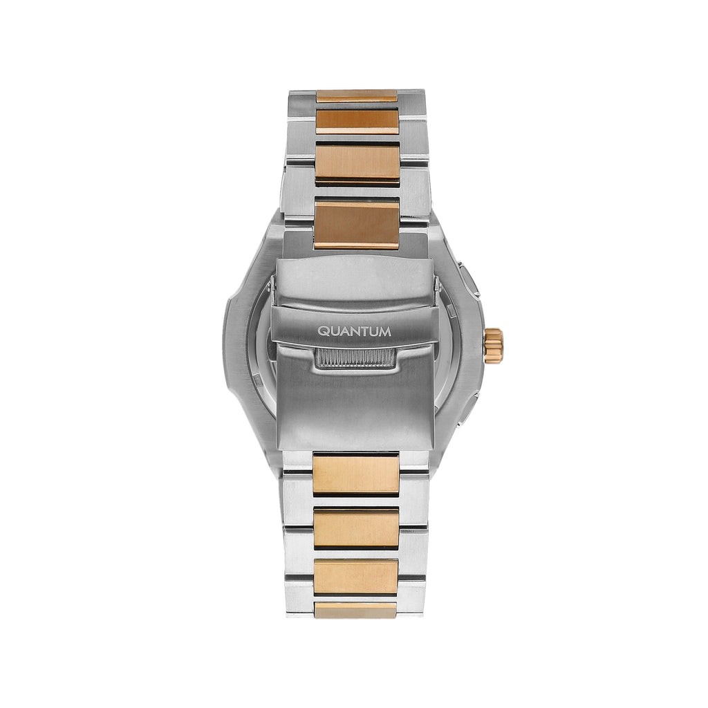 Quantum Adrenaline Patterned Multi-Function Blue Dial Two-Tone Watch ADG1032.590